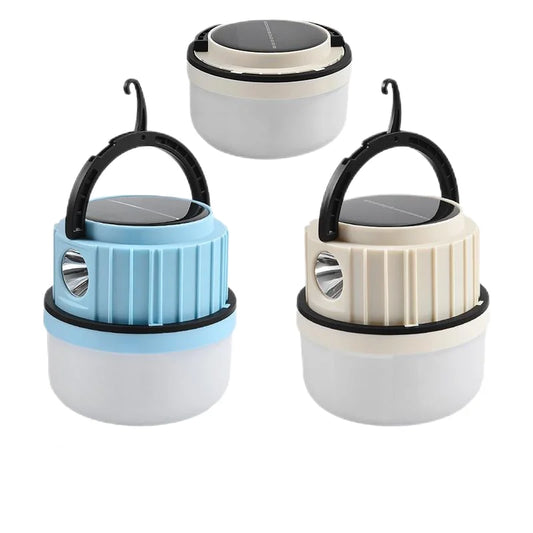 Waterproof Solar LED Camping Light Rechargeable Tent Lamp Portable Lanterns Outdoor Emergency Lights Market Energy Saving Bulb