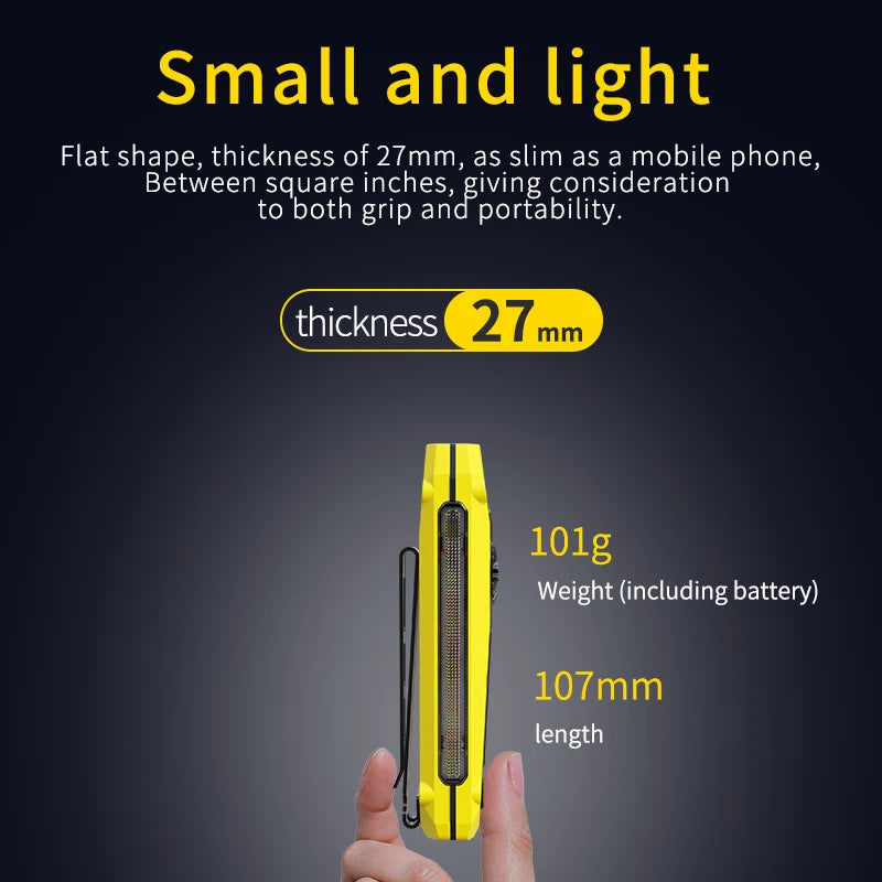 RGB Colorful Flashlight Multi-Light Outdoor Lamp with Pen Clip And Magnet - White Yellow Purple Red Strong Light Flat Lamp DTO11