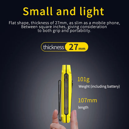 RGB Colorful Flashlight Multi-Light Outdoor Lamp with Pen Clip And Magnet - White Yellow Purple Red Strong Light Flat Lamp DTO11