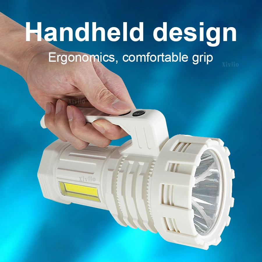 NEW Most Powerful Flashlights Rechargeable LED Torch Outdoor Emergency Camping Hiking Portable Lantern With COB YJ-C03