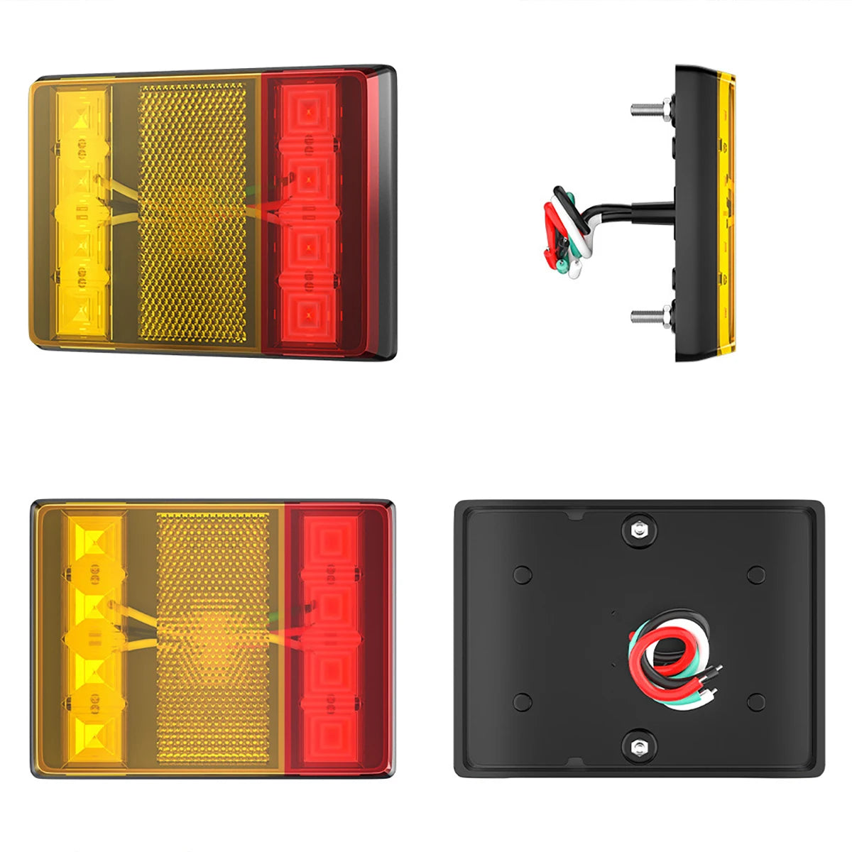 24V LED Rear Tail Light Waterproof Trailer Truck Tail Lamp Truck Side Light Tail Signal Light for Trailer Caravan Van red