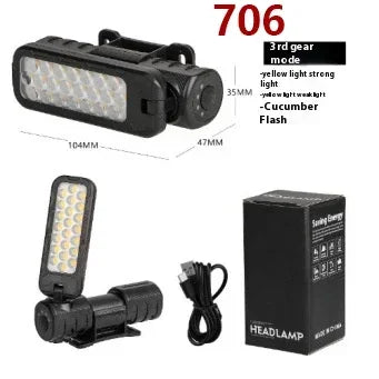 LED Rechargeable Headlamp High Bright Head Lamp With 6 Modes Headlight Waterproof Head Flashlight Camping Light