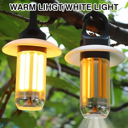 Three Light Sources with Built-in Battery Outdoor Camping Light Type-c Charging Magnet Retro Camping Light H1