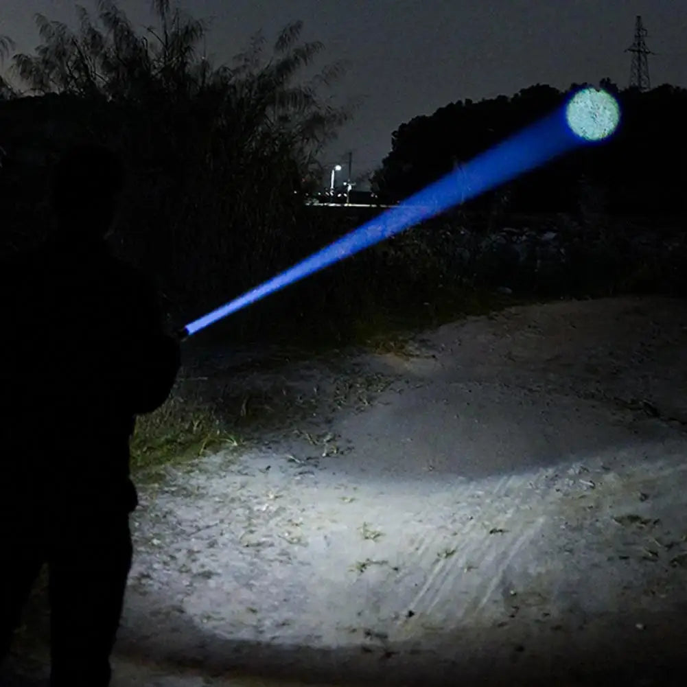 Mini Torch Power Bank Ultra Bright Tactical LED Flashlight Outdoor Lighting 5 Modes With USB Charging Cable