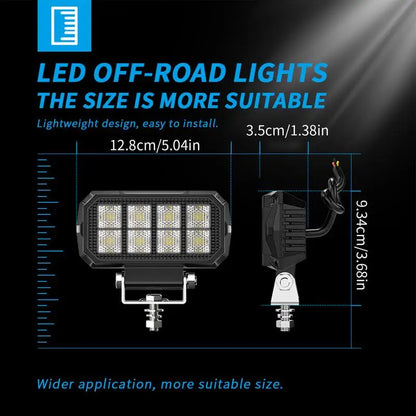 Spotlights Outdoor Waterproof 3.5 Inch Square LED Spotlights Shockproof Offroad Lighting Automotive Supplies For Truck Boat