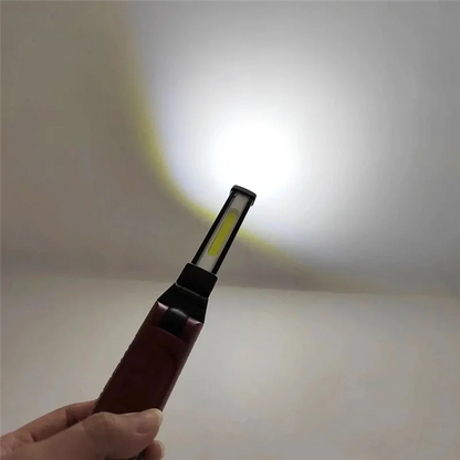USB Rechargeable Foldable Work Light 180° Folding Flashlight With Hanging Hook For Camping Emergency Repair Spotlights