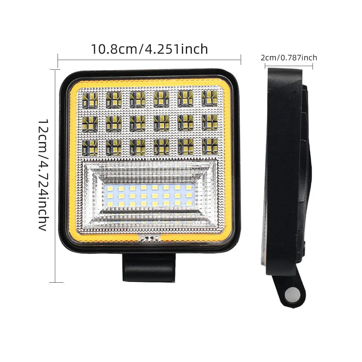 4 Inch 126W Square Car Led Work Light Off Road Work Lamp Super Bright Outdoor Driving Light Waterproof Spot Light For Trucks ATV