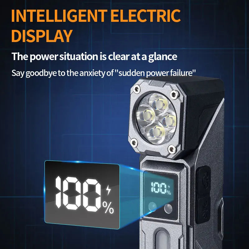 Corner multi-function flashlight colorful atmosphere light magnetic flashlight work light headlight bicycle light