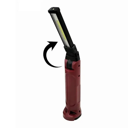 USB Rechargeable Foldable Work Light 180° Folding Flashlight With Hanging Hook For Camping Emergency Repair Spotlights