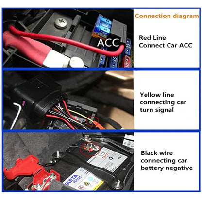 12V LED DRL Car Daytime Running Light Flexible Waterproof Strip Auto Headlights White Turn Signal Yellow Brake Flow Lights