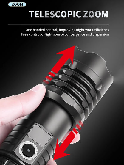 Tactical Flashlights 5 Modes LED Flashlight Adjustable Brightest Flashlight Waterproof Handheld Flash Light Emergencies