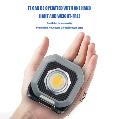Work Light LED COB Camping Lamp USB Fast Charging Lantern Magnetic Power Bank Floodlight 5 Modes Waterproof