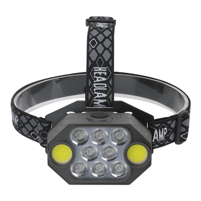 Super Bright Work LED Headlight Built-in 18650 Battery Type-C Rechargeable Headlamp Fishing Head Flashlight Camping Torch