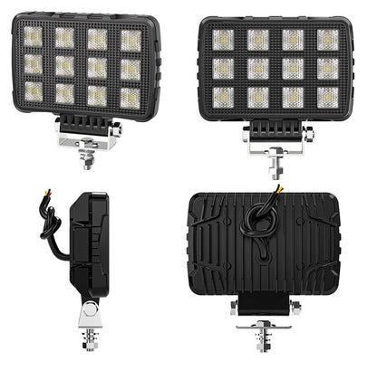 5.7 Inch Black Knight Rectangle Floodlight 9-32V Car Work Light For Jeep Truck Boat Tractor ATV Offroad 4X4 Barra LED Headlight