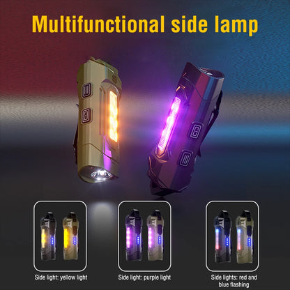 Small EDC Flashlight Portable Pocket Gift Torch Light Magnet Multi-Function Flashlight with UV Light K220