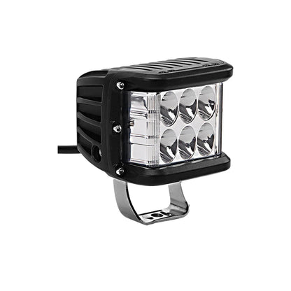 Barra de luz LED de trabajo para coche, 60 W, 12 V, resistente al agua, de tres lados, luminosa, 4 pulgadas, para coches, todoterrenos, SUV y camiones