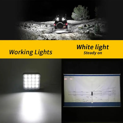 New 4Inch Square 64LED Driving Floodlight Waterproof LP68 Work Led Headlights Flood Flash Working Lights for Tractors
