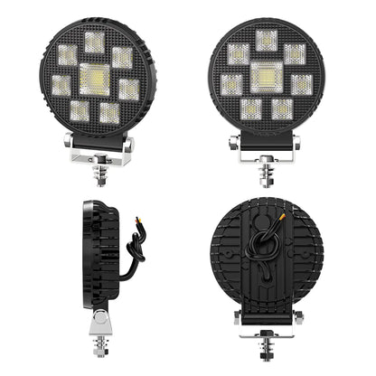 4 Inch Black Knight Round Floodlight 44 LED 9-32V Car Work Light For Jeep Truck Boat Tractor ATV Offroad 4X4 Barra LED Headlight