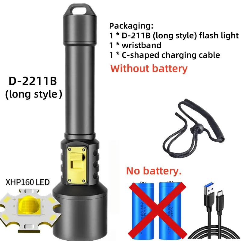Upgrade Diving Flashlight Powerful Profession Underwater Lantern Rechargeable Dive Torch IP8 Waterproof Scuba Lamp