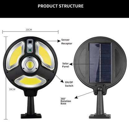 Sunlight COB LED Solar Light Outdoor Solar Lamp With Motion Sensor Solar Powered Waterproof Lights For Garden Courtyard Garage