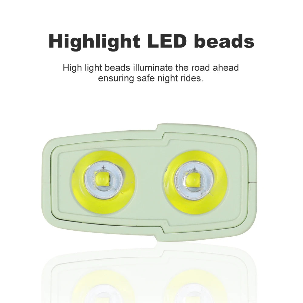 Bicycle Front Light with Colorful Warning Side Light Digital Display MTB Head Light Bottom Magnet Flashlight Cycling Accessories