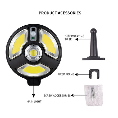 Sunlight COB LED Solar Light Outdoor Solar Lamp With Motion Sensor Solar Powered Waterproof Lights For Garden Courtyard Garage