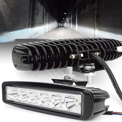 6 LED 18W Car LED Work Light High Brightness Spotlight Offroad Automobile Truck Driving Headlight Fog Lamp 12V