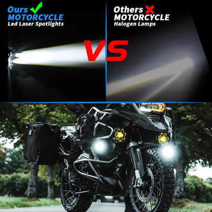 Motorcycle LED Light Headlight Motorcycle Fog Lights Led Auxiliary Driving Lamp Spotlight Dual Color farol Moto Fog Lamp