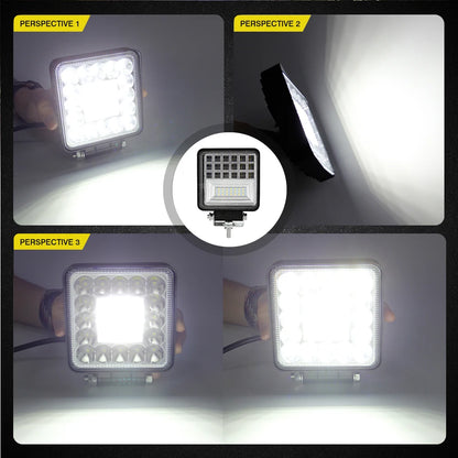 Barra de luz LED de trabajo de 123 W, foco de conducción, lámpara antiniebla para Jeep, camión, barco, coche, tractor, SUV, ATV, Barra 4X4, faro LED de 10 V, 60 V