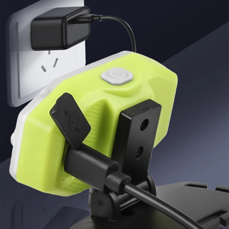 Rechargeable Mini LED Headlamp with Motion Sensor Portable Work Light Waterproof USB Type-C Outdoor Tool for Camping Hiking SY5833