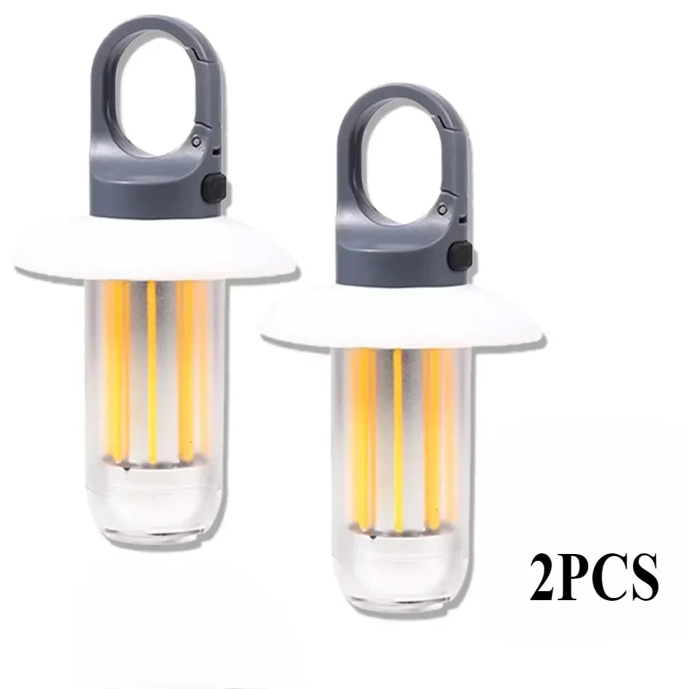 Three Light Sources with Built-in Battery Outdoor Camping Light Type-c Charging Magnet Retro Camping Light H1