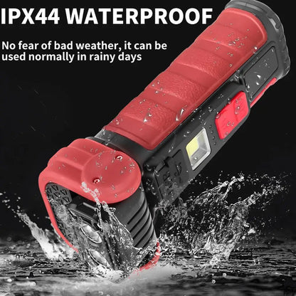 High Power Portable Flashlight Multifunctional Work Light with Clip Super Bright Pocket Torch Light LED Magnetic  Mini Keychain