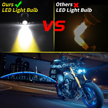 3000Lm Moto H4 9003 HB2 Hi Lo Beam Motorcycle Headlight 6000K 3000K White Yellow Lamp Scooter Fog Lights 9-80V