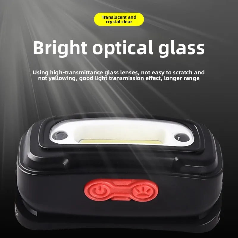 Induction LED Headlamp, Head-Mounted Night Fishing Lamp, Mini COB High-Brightness Outdoor Small Rechargeable Headlamp