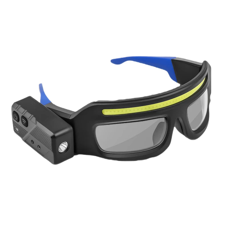 Multi Functional Goggles Wave Sensor Control, 5 Modes W/strobe, 90° Rotatable, Usb-c Rechargeable for Cycling Fishing Repair